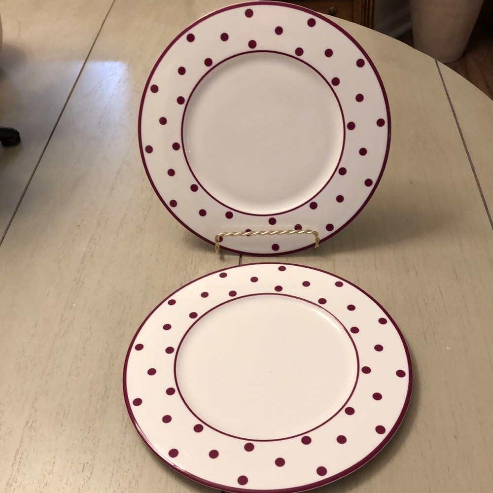 MIKASA COLOR STUDIO SET OF 2 BONE CHINA PLATES